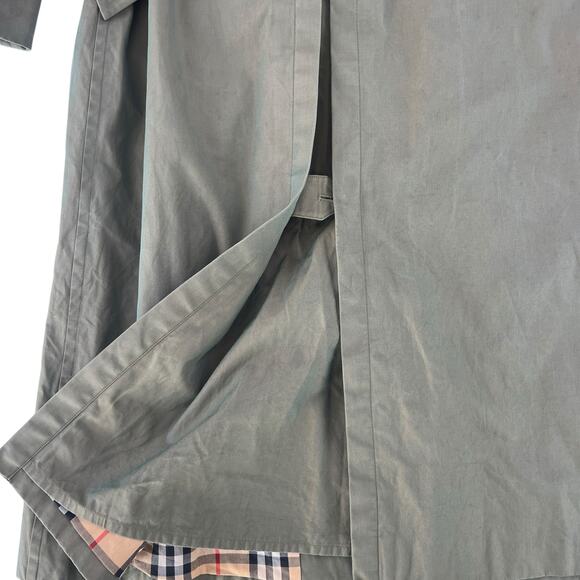 Burberry Green Khaki Trench Coat - Picture 9 of 15
